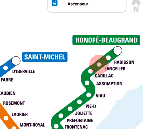 Langelier station map