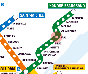 Viau station map