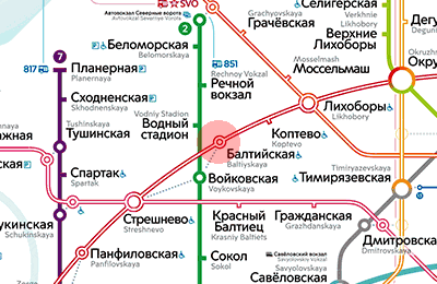 Baltiyskaya station map