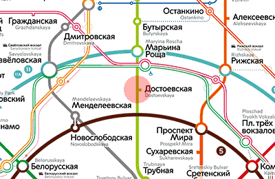 Dostoyevskaya station map