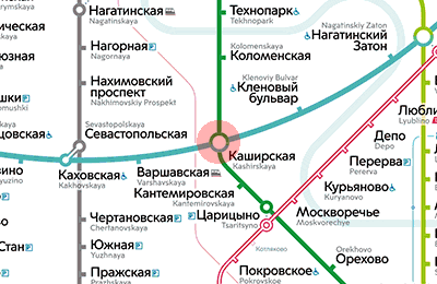 Kashirskaya station map