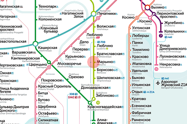 Maryino station map