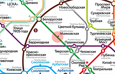 Mayakovskaya station map