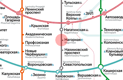 Nagornaya station map