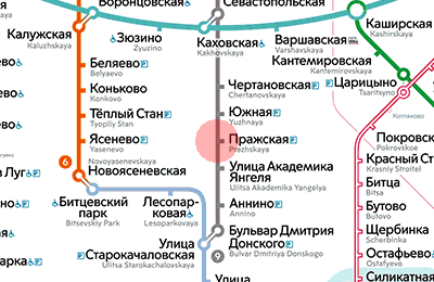 Prazhskaya station map