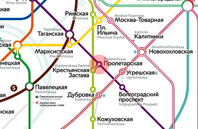 Proletarskaya station map