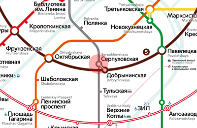 Serpukhovskaya station map