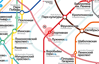 Sportivnaya station map