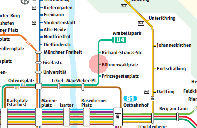 Bohmerwaldplatz station map