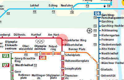 Frankfurter Ring station map