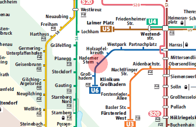 Haderner Stern station map