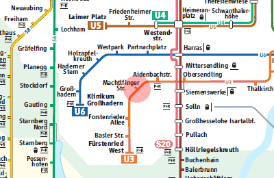 Machtlfinger Strasse station map