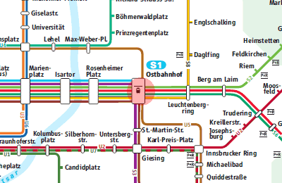 Ostbahnhof station map