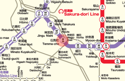 M26 Temma-cho station map