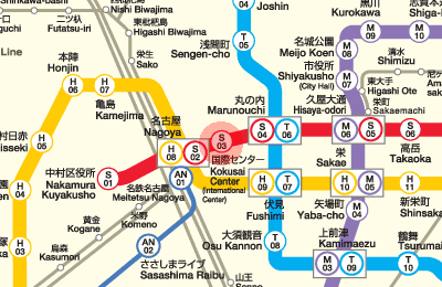 S03 Kokusai Center (International Center) station map