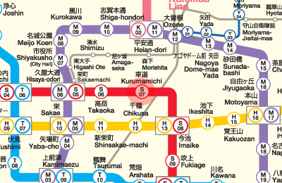 S07 Kurumamichi station map