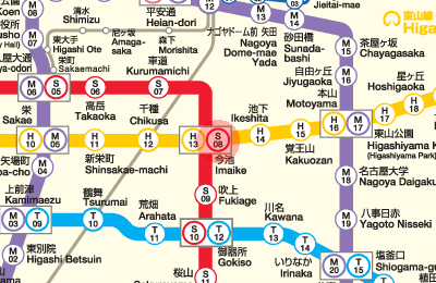 S08 Imaike station map