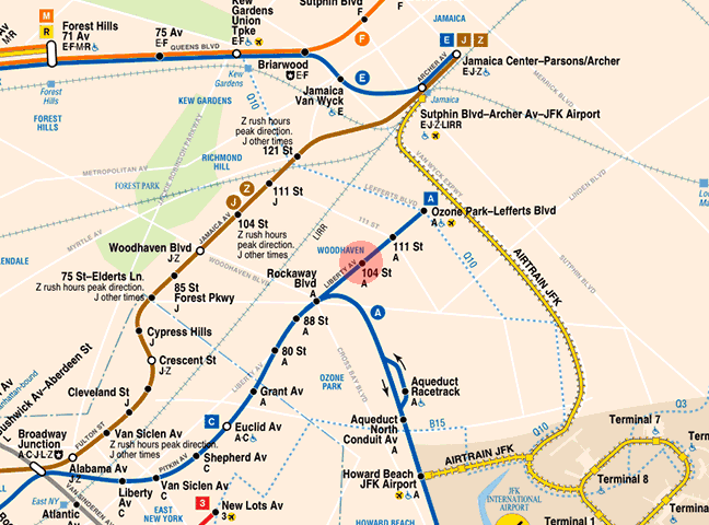 104th Street station map