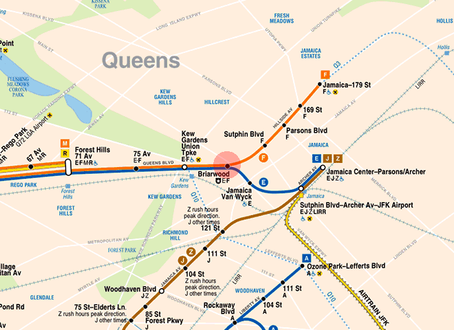 Briarwood station map