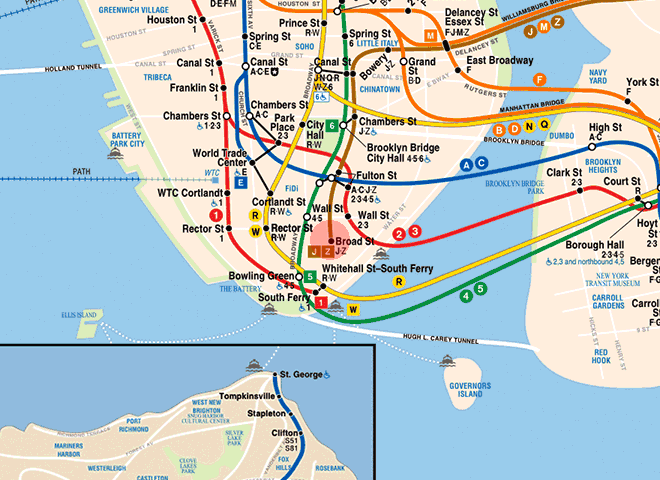 Broad Street station map