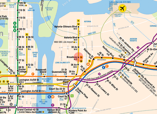 Broadway station map