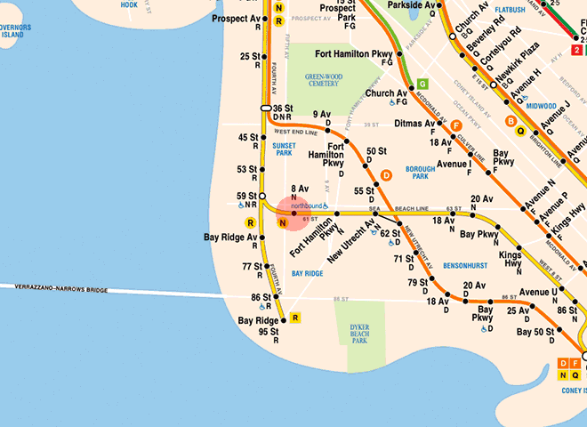 Eighth Avenue station map