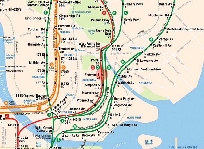 Freeman Street station map