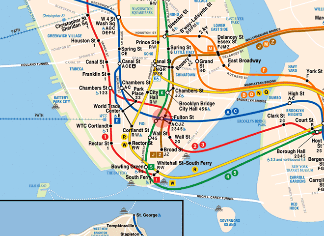 Fulton Street station map