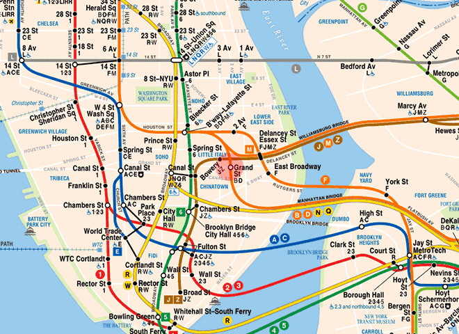 Grand Street station map