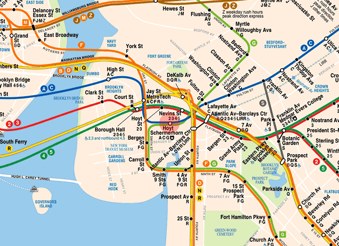 Hoyt-Schermerhorn Street station map