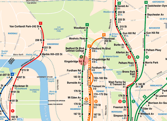 Kingsbridge Road station map