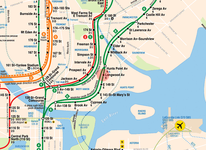 Longwood Avenue station map