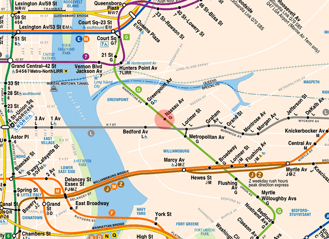 Nassau Avenue station map