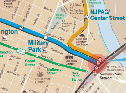Newark Penn Station station map