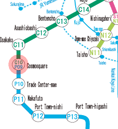 C10 Cosmosquare station map