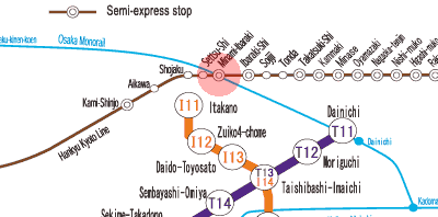 HK-68 Minami-Ibaraki station map