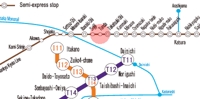 HK-71 Tonda station map