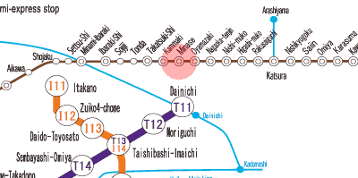 HK-74 Minase station map