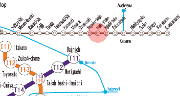 HK-78 Nishi-Muko station map