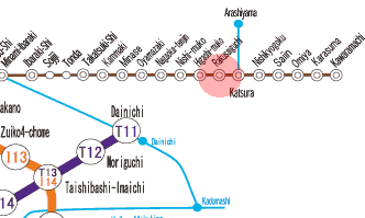 HK-80 Rakusaiguchi station map