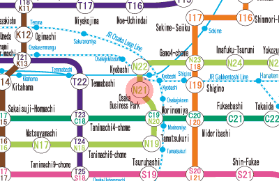 N21 Osaka Business Park station map