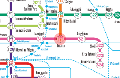 S20 Imazato station map