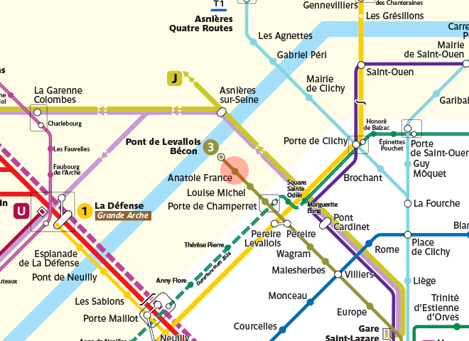 Anatole France station map