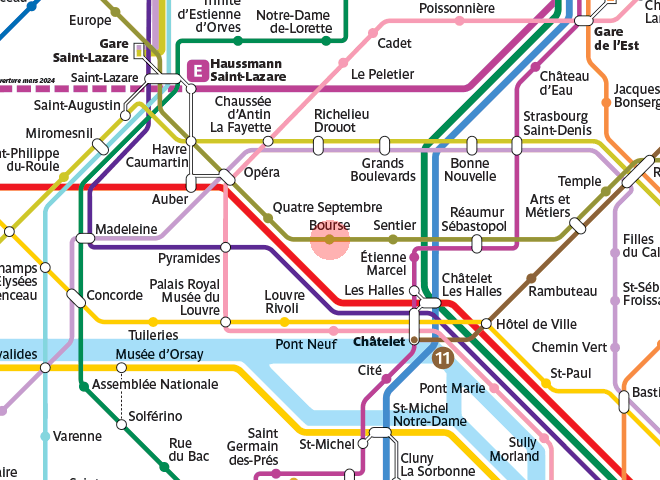 Bourse station map