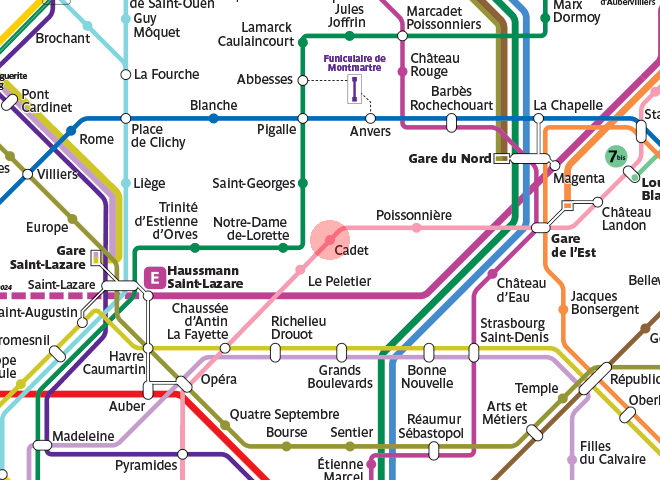 Cadet station map