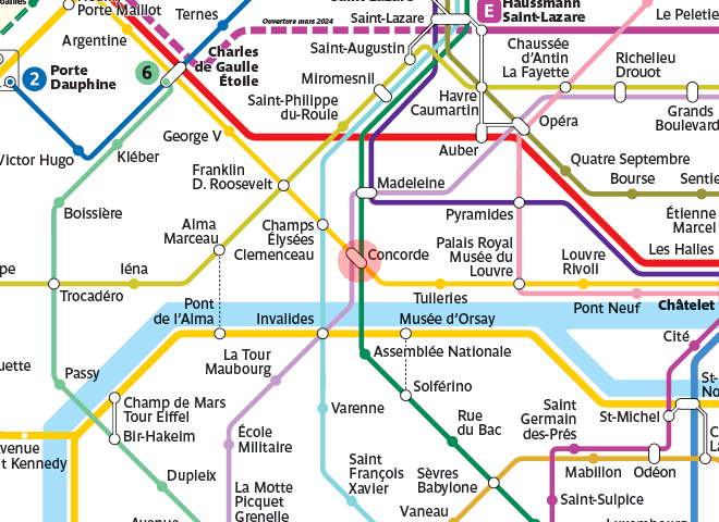 Concorde station map