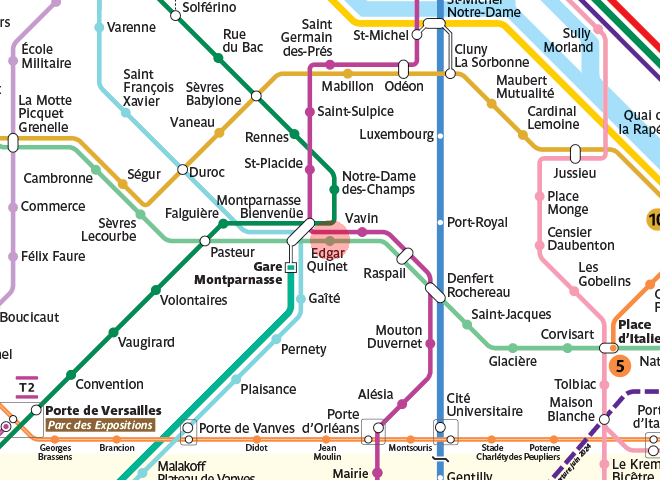 Edgar Quinet station map