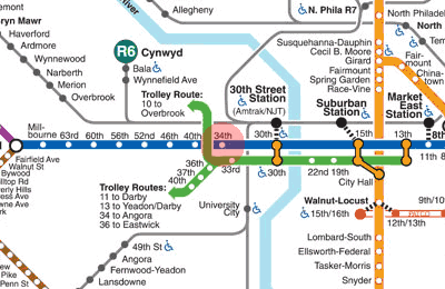 34th Street station map