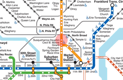 Susquehanna-Dauphin station map