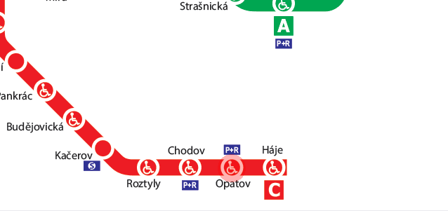 Opatov station map